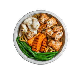 Noodles con pollo teriyaki